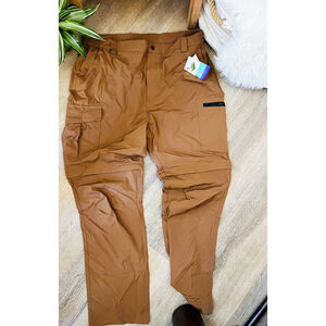 Men's YKK Brown Cargo Pants with Black Zippers